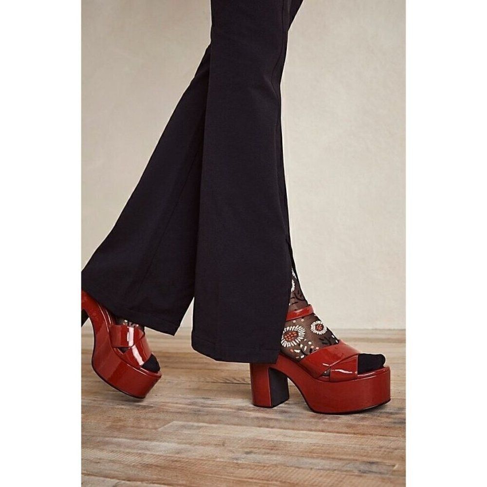 NEW FREE PEOPLE X JEFFREY CAMPBELL PERKINS PLATFORM IN DUSTY ROSE